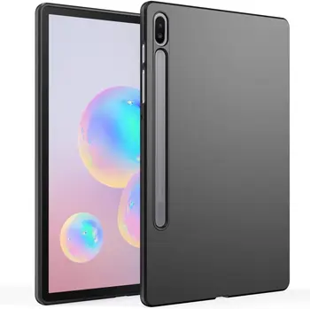 Soft case Pour Samsung Galaxy Tab S6 10.5 2019 SM-T860 SM-T865 Souple en Silicone TPU Noir Coque de Protection Couverture Arrière