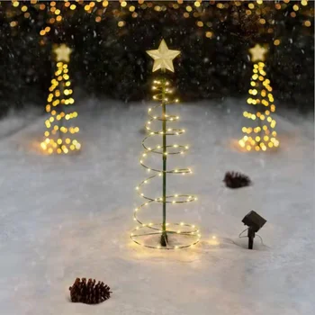 Solaire de l'Arbre de Noël de l'éclairage Extérieur kiosque de Jardin Jardin DEL Sol Lampe de Chaîne Saterproof IP65 Star de la Lanterne de Lumière Décorative