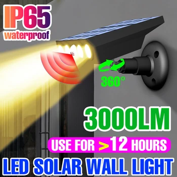 Solaire de LED de Mur de Lumière 5V Jardin Lampe de Détection de Mouvement de la Rue de Projecteur Étanche IP65 Lampada Pour la Cour d'Éclairage 3030