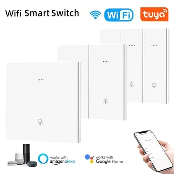 SRAN Smart Wifi Commutateur de Tuya Pas de Condensateur Nécessaire Smart Life 1/2/3 gang 2/3 Fonctionne avec Alexa Accueil Google