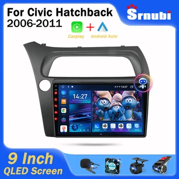 Srnubi Android 11 Pour Honda Civic Hatchback 2006-2011 auto-Radio Lecteur Multimédia de Navigation 2 Din Stéréo DVD à la Tête de l'Unité de haut-Parleur
