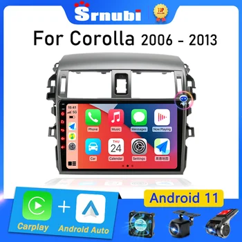 Srnubi pour Toyota Corolla E140 E150 2006 - 2013 2 Din Android 11 auto-Radio Lecteur Multimédia GPS Carplay Stéréo DVD de l'Unité de Tête