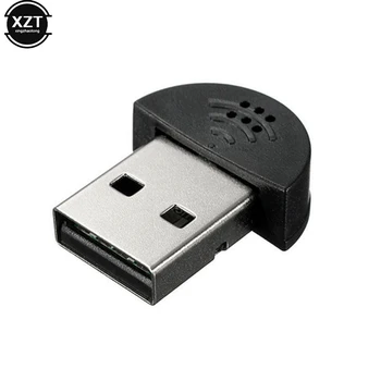 Super Mini USB 2.0 Microphone MIC Adaptateur Audio Studio Portable Discours de Pilote Gratuit pour ordinateur Portable/Notebook/PC/MSN/Skype