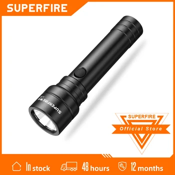 SUPERFIRE C20 15W lampe de poche Puissante USB Rechargeable Lanterne LED d'Éclairage Extérieur Pour la Chasse, de Camping, de Pêche Étanche Torche