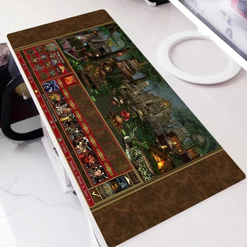 Tapis de Souris de jeu de Grande Heroes of Might and Magic Carte tapis de souris Gamer Accessoire Ordinateur Big Anti-dérapant Anime Clavier Desk Pad