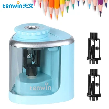 Tenwin Portable Électrique/Manuel 2 en 1 taille-Crayon Automatique taille-Crayon Enfants Adultes Automatique taille-Crayon Papeterie