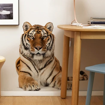 Tiger Modèle De Sticker, Autocollant D'Art Mural Autocollant Décoration Pour La Maison