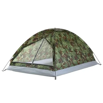 TOMSHOO Tente de Camping 2 Personnes Imperméable à l'eau PU1000mm Seule Couche de Tissu de Polyester Tente de plein air de Voyage de Randonnée Randonnée