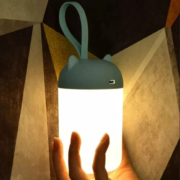 Touche mignonne veilleuse Rechargeable par USB Bébé des Yeux Protection de Lumières Portable a la Maison de Réveil Lampe de Chevet Pour l'Éclairage de la Salle
