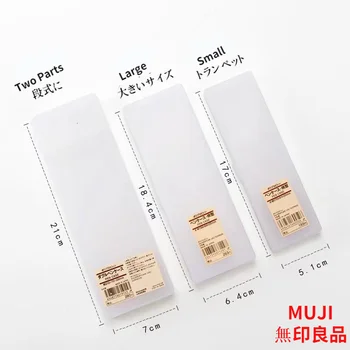 Transparent Crayon Cas MUJIs En Plastique Boîte De Rangement Kawaii Du Japon Dépoli Simple Dur De Papeterie De Bureau Enfant En École De Cadeau