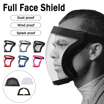 Transparent écran facial Complet à la Maison à des éclaboussures d'Huile de Preuve de Moto de Vélo coupe-Vent Anti-buée des Lunettes de Sécurité Masque de Protection Avec des Filtres
