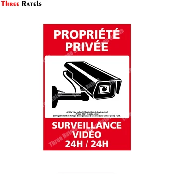 Trois Ratels B295 Adhésif, de la Propriété Privée Sous 24 Surveillance Vidéo - Dimensions Anti-UV Protection