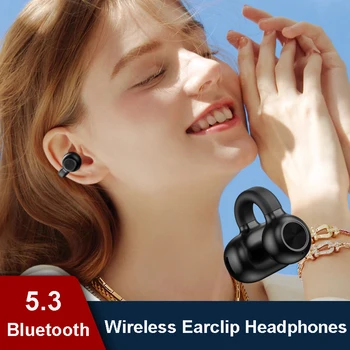 TWS Bluetooth 5.3 Earclip Casque Écouteurs sans Fil hi-fi Stéréo Réduction de Bruit Casque Avec Microphone pour iPhone Xiaomi