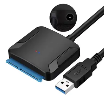 USB 3.0 Vers Sata Câble SATA III Disque Dur Convertisseur Adaptateur 3,5/2,5 Pouces disque dur Externe SSD Adaptateur 12V/2A Adaptateur d'Alimentation