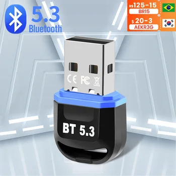 USB Bluetooth 5.3 5.1 Adaptateur USB Bluetooth Récepteur 5.0 Dongle Adaptateur pour PC USB de l'Émetteur sans Fil de haut-Parleur Audio de la Souris