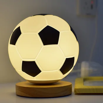 USB la Lumière de Football Feux de Cadeau de Bague de Nuit Enfant Veilleuse Kawaii Décoration de la Chambre de la Lampe des enfants Enfants d'Anime de l'Éclairage