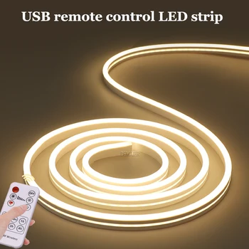 USB Néon LED Flexible Lumière Strip Télécommande RF Capteur de Mouvement PIR Bande Led Feux de Cuisine veilleuse de nuit armoire de Balayage Agitant SUR OFF