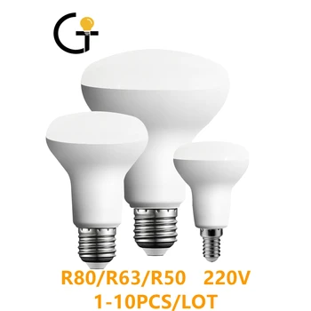 Usine direct LED salle de bain lampe Champignon lampe R63 R50 R80 E27 E14 220V 6W 10W 12W non stroboscope lumière blanche chaude en ligne avec ERP2.0