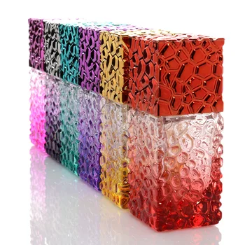 Verre Cube d'Eau 20ML Mini Portable en Verre à remplissage de Bouteille de Parfum de la Feuille de la Atomiseur&Vide Parfum Cosmétiques Cas Pour les voyageurs
