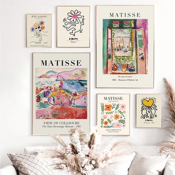 Vintage Matisse Poster Paysage Abstrait Peinture sur Toile Fleur Affiches et Estampes de la Paroi de l'Art des Photos pour le Salon Décoration de la Maison
