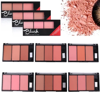 Visage Blush Palette Combinaison De La Plaque Naturelle Poudre Rouge Femmes, Maquillage Éclaircissant Résistant Couleurs De Fard À Joues De Pigments Cosmétiques