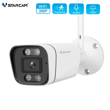 Vstarcam 3MP Audio Caméra IP sans Fil Wifi IA de l'Homme Détecter Bullet CCTV en plein air de la Caméra de Surveillance IR de Vision Nocturne