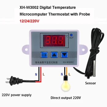 W3002 Digital de la Température Contrôleur de micro-ordinateur Thermostat Thermoregulator 12V/220V heat Cool Temp Thermostat Interrupteur de commande