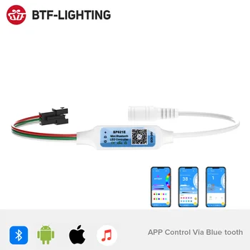 WS2812B Contrôleur Mini Musique Bluetooth Contrôleur App pour WS2812 WS2811 Piexls Adressable LED de Lumière de Bande de IOS Android DC5V-24V