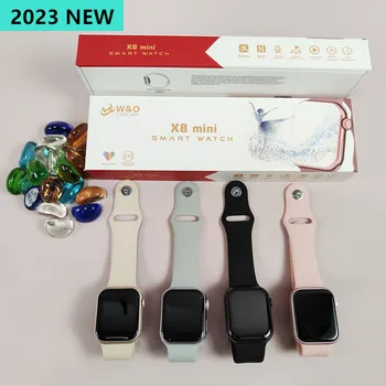 X8 Mini Smart Watch Femmes Hommes 41MM de Recharge sans Fil NFC Fitness Tracker de la fréquence Cardiaque et la Pression Artérielle Appel Bluetooth
