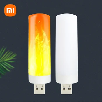 Xiaomi LED Effet de Flamme de Lumière USB Imitation Bougie Vacillante Lampe de Nuit Ambiance Ampoules Pour Intérieur Extérieur Maison du Parti du Décor