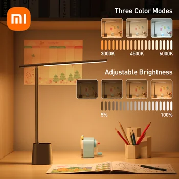 Xiaomi LED Lampe de Bureau Œil Protéger Étude Dimmable Office Lumière Pliable Lampe de Table Intelligent de la Luminosité Adaptative Lampe de Chevet Pour Lire