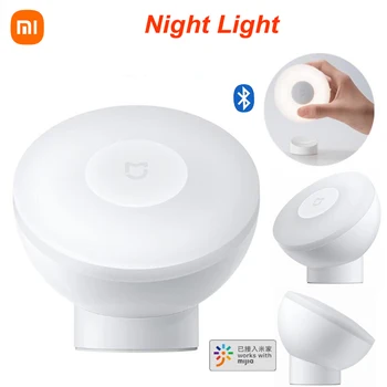 Xiaomi Mijia Lumière de Nuit de LED 2 Version Bluetooth Attraction Magnétique Lampe 360 Réglable Infrarouge Corps de Capteur de Mouvement de Chambre à coucher