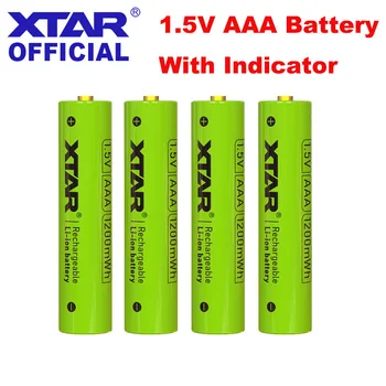 XTAR 1,5 V AAA Batterie Avec Indicateur de 1200mWh Rechargebale Li-ion Courant de Décharge Max 1.6 Charge par XTAR LC4 FC8 BC4