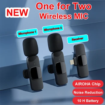 Y22 Micro Cravate Sans Fil Portable Audio Enregistrement Vidéo Plug Play Mic Pour L'IPhone, Téléphone Android Jeu