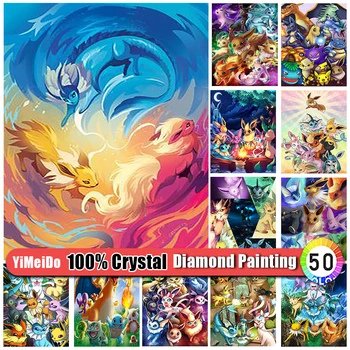 YiMeiDo 100% en Cristal de Diamant de la Peinture Anime Sac à Glissière Complète 5d Mosaïque de Diamants Broderie dessin animé de Strass Photos de Décoration pour la Maison