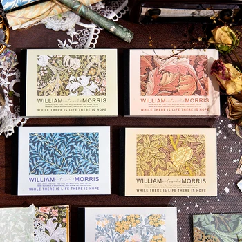 Yoofun 100sheets Morris Monde des Fleurs de Papier de Fond pour la Journalisation de Scrapbooking Planificateur de Cadeau diy Floral Matériel Papiers