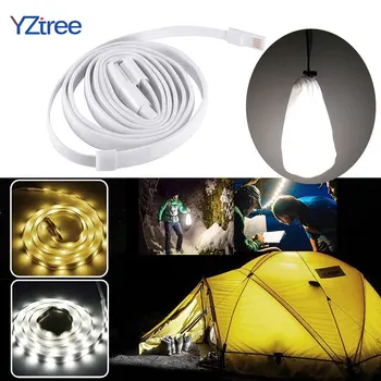 YZtree Portable de Bande menée Imperméable de 1,5 m DC5V USB Flexible de SMD 2835 LED Lumière de Corde pour le Camping en plein air Randonnée Tente Lanterne Lampe