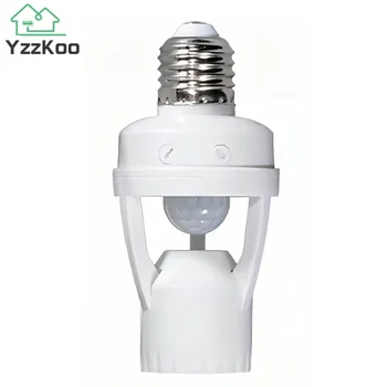 YzzKoo 360 Degrés PIR de l'Homme de l'Induction du Capteur de Mouvement LED Lampe de Nuit Prise de la Base E27 AC 85V-265V Temps de Retard Réglable Interrupteur