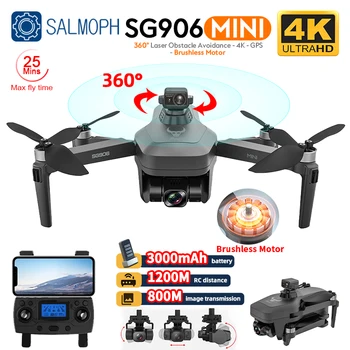 ZLL SG906 MINI Drone 4K Professionnel Avec Caméra HD FPV 3 Axes Cardan Brushless GPS Quadcopter 360° d'Évitement d'un Obstacle Dron