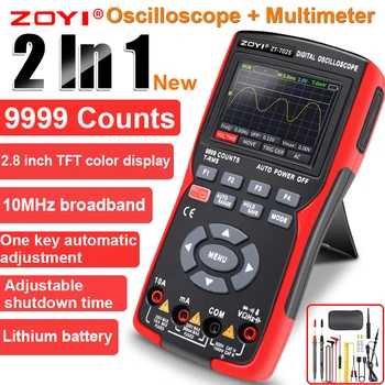 ZOYI ZT-sous-parties 702 Multimètre Numérique Auto True RMS Tranistor de la Sonde de 48 M/S 10 MHZ PC de la forme d'Onde de Stockage de Données Oscilloscope Multimetro Compteur