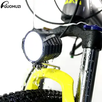 Électrique, Phare de Vélo LED 12W 36V 48V Imperméable à l'eau E Vélo Devant la Lumière de lampe-Torche de 4 Lumières avec Klaxon pour vélo électrique Vélos